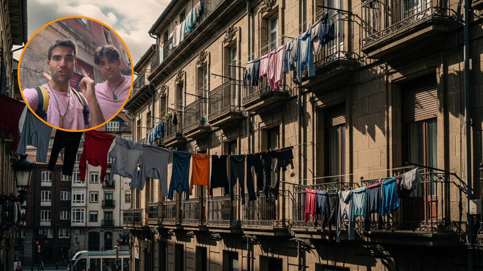 Innovador método bilbaíno para secar ropa en días de lluvia