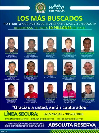 Foto: Policía Metropolitana de Bogotá