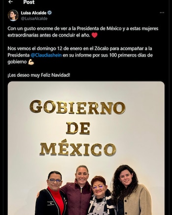 Luisa María Alcalde compartió una