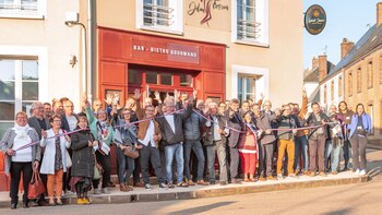 Los vecinos en la inauguración