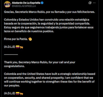 Abelardo de la Espriella - crédito @ABDELAESPRIELLA/X