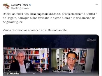 El expresidente Gustavo Petro se refirió a las denuncias de activistas de la comunidad Lgbtiq+, quienes afirmaron que mujeres trans del barrio Santa Fe, en Bogotá, fueron contactadas por personas para respaldar las declaraciones de Angie Rodríguez - crédito @petrogustavo/X