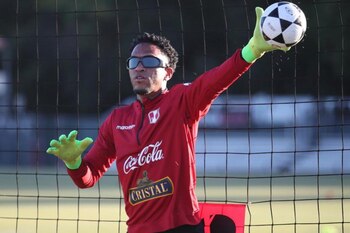 Pedro Gallese en los entrenamientos