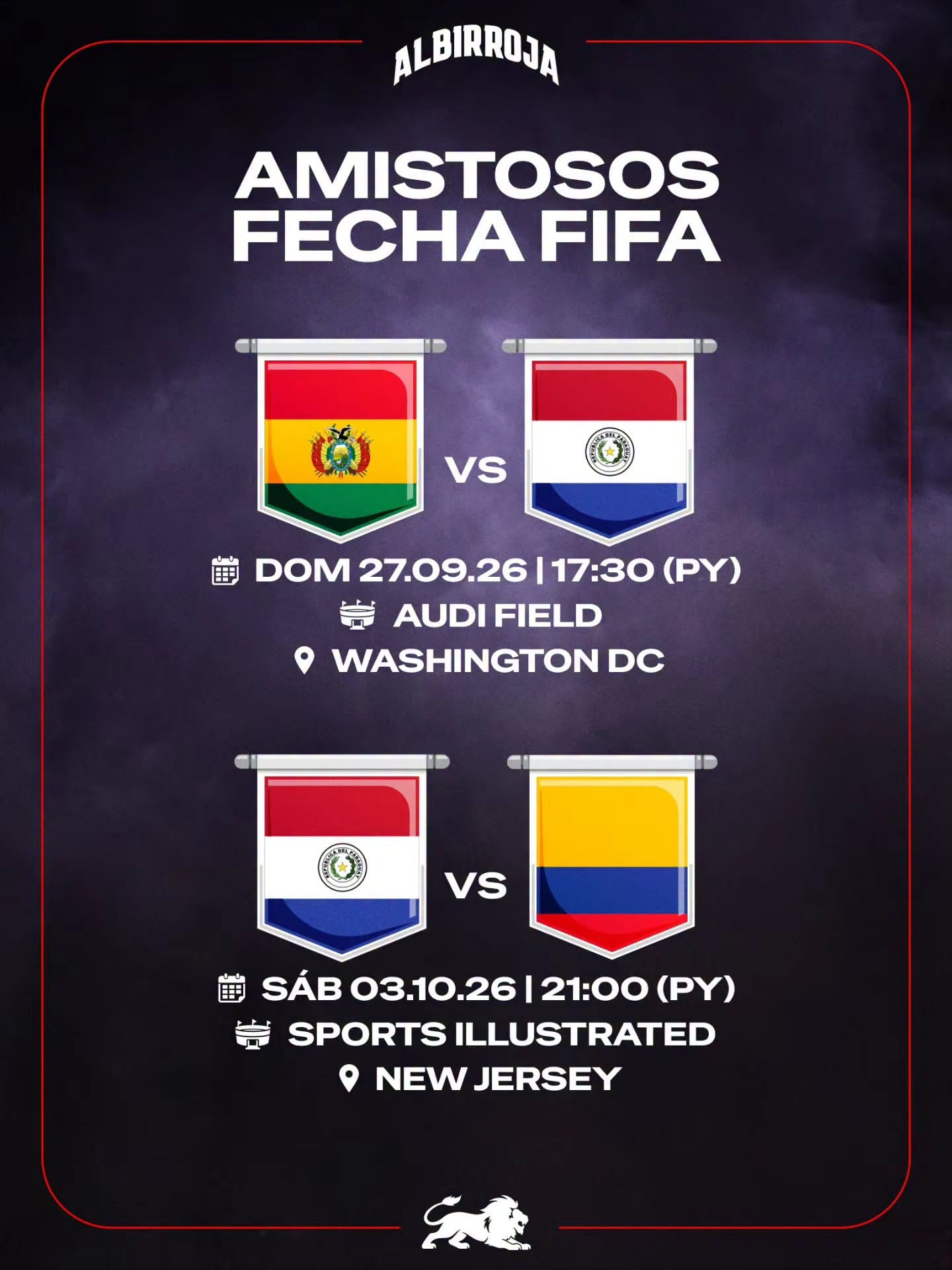 Amistosos de Paraguay en la fecha FIFA 2026. Crédito: Albirroja