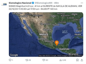 (X Sismológico Nacional)