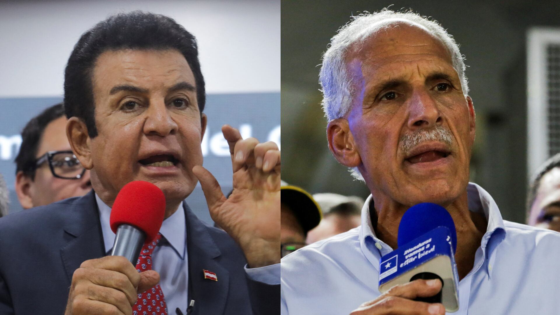 Los candidatos Salvador Nasralla, del Partido Liberal, y Nasry “Tito” Asfura, del Partido Nacional