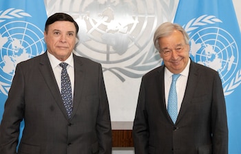 Boris Marchegiani Carrero presentó sus cartas credenciales ante António Guterres y quedó formalmente acreditado como embajador de Costa Rica ante la ONU. Crédito: Ministerio de Relaciones Exteriores y Culto