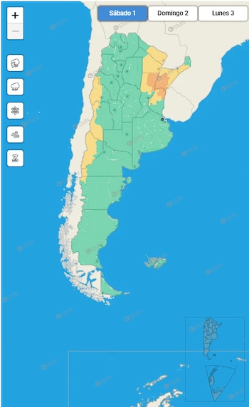 El alerta meteorológico por tormentas permanecía para el noreste del país y la zona cordillerana tenía aún advertencia de vientos intensos