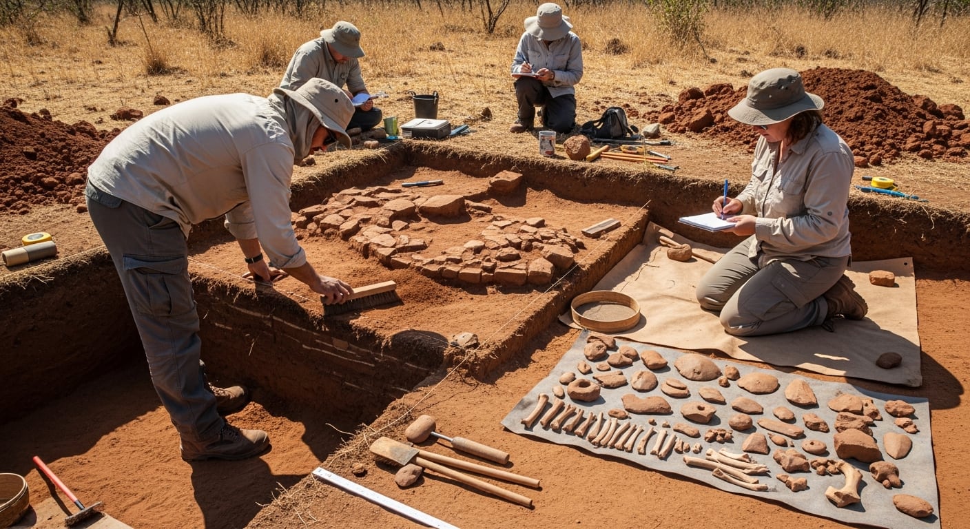 La aparición de cuchillos y hachas líticas del Pleistoceno marca el inicio de una tecnología más robusta para procesar grandes animales prehistóricos (Imagen Ilustrativa Infobae)