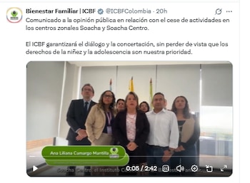 Desde el Icbf piden a los trabajadores de Soacha que garanticen el servicio educativo - crédito @ICBFColombia/X