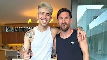 Luck Ra con Messi en Rosario