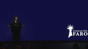 Javier Milei habla en el evento "Ideas para una sociedad libre"