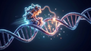 Cómo una enzima localiza daños en el ADN deslizándose sobre la propia hebra