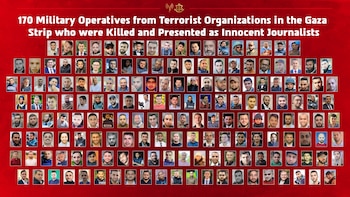 El Ejército de Israel dijo que 170 palestinos presentados como periodistas eran miembros de grupos terroristas