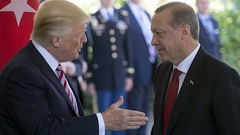 Donald Trump junto a Recep