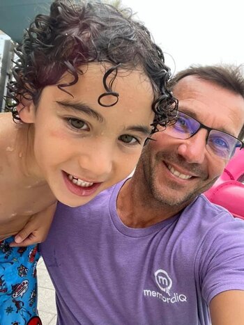 Lorenzo y su papá Alfredo