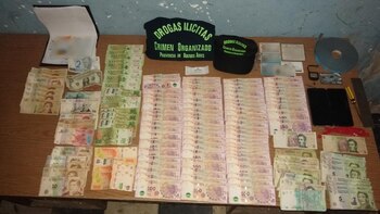 El dinero secuestrado a los