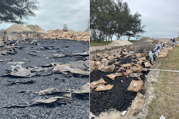 La incineración de la droga