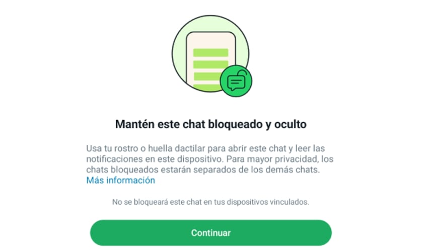 Mantener activo la opción 'Restringir Chat' en WhatsApp. (Foto: WhatsApp)