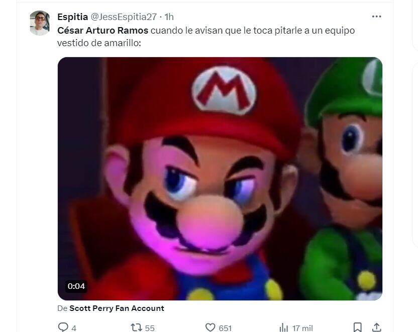 Los mejores memes que dejó el arbitraje de César Arturo Ramos en la semifinal Uruguay vs Colombia de la Copa América (Captura redes X)