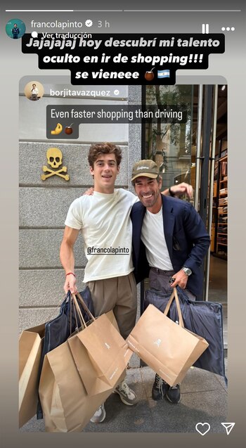 Franco Colapinto fue de compras