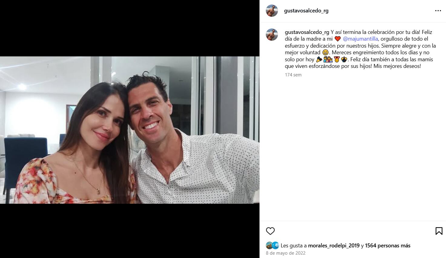 Gustavo Salcedo mantiene recuerdos con Maju Mantilla y mensajes románticos que le dedicó en redes tras confirmar el fin de su relación.