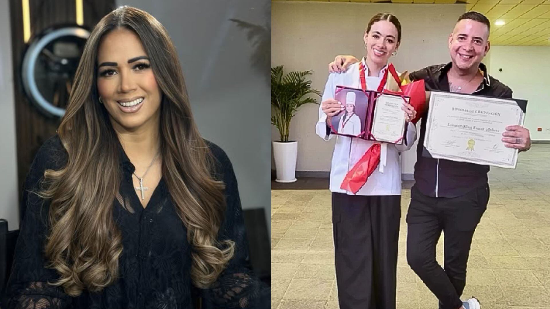 Melissa Klug se emociona en la graduación de su hija Melissa Lobatón. IG
