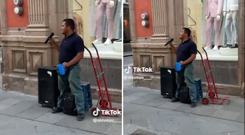 Descubre a esta persona ciega que canta como Luis Miguel en las calles de San Luis Potosí