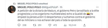 Miguel Polo Polo sobre la salida de Juan Guaidó de Colombia