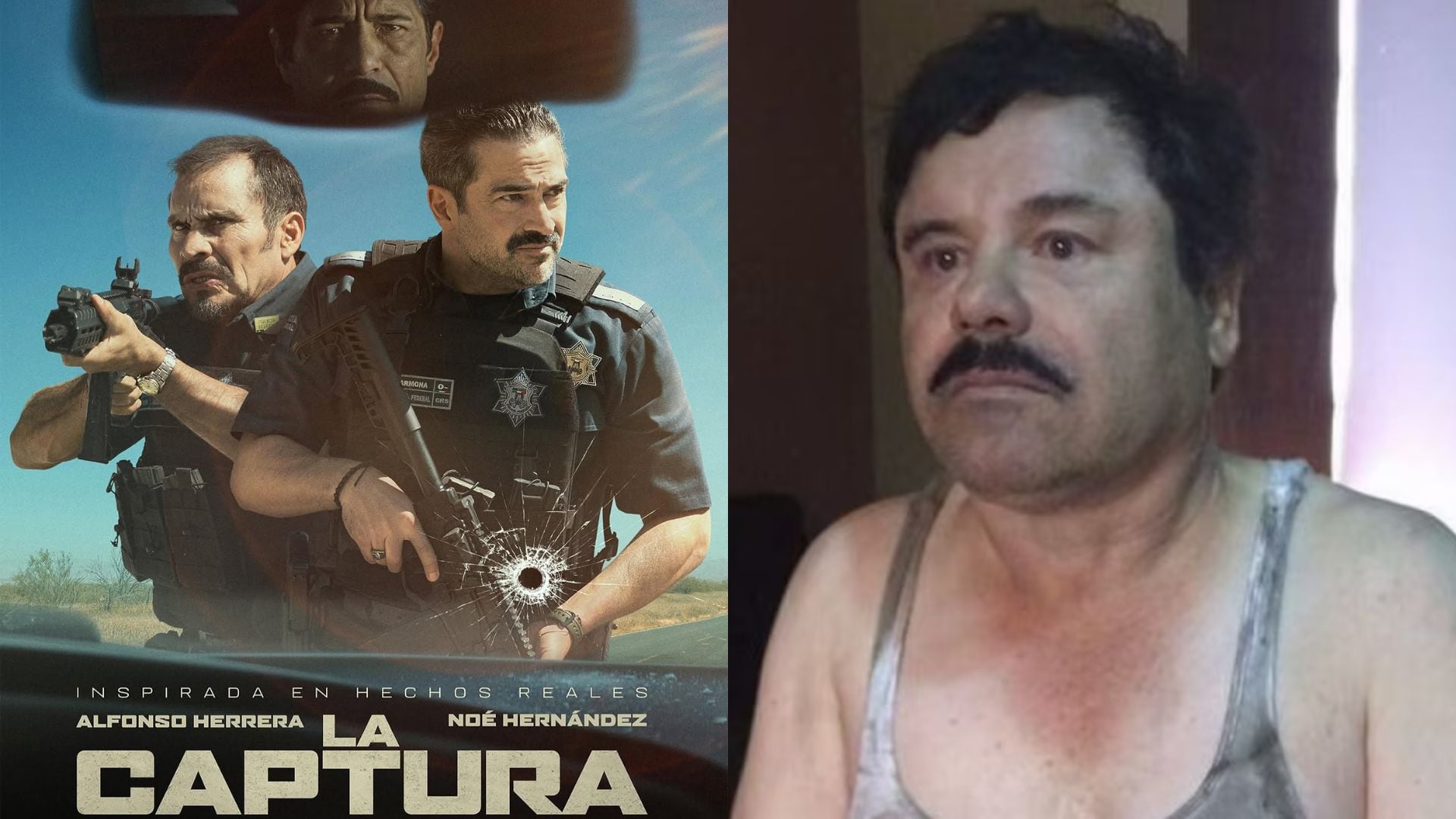 Alfonso Herrera interpreta a un policía que rechazó millones de pesos del Cártel de Sinaloa y terminó entregando a Joaquín