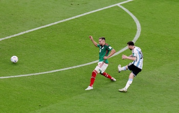 Messi recibió un pase de