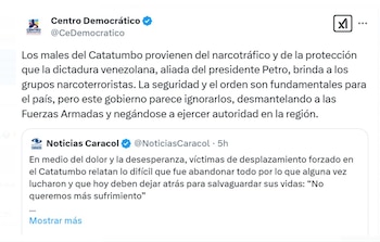 Centro Democrático denuncia que el