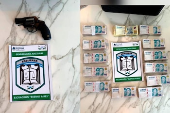 Un revólver y dinero secuestrados