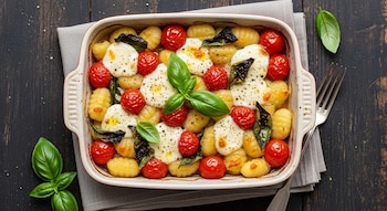 La receta de ñoquis caprese