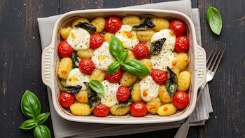 Receta de ñoquis caprese al