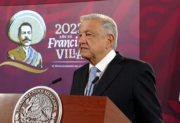 El presidente López Obrador durante