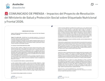 Asoleche dice que solo una actualización normativa basada en el rigor y la educación garantizará el bienestar de los consumidores y permitirá avanzar realmente hacia la protección de la salud pública en Colombia - crédito Asoleche