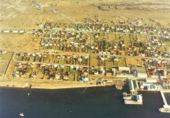 Puerto Argentino, tal como se