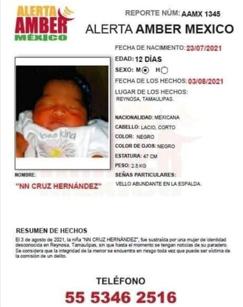 La alerta explicó que se