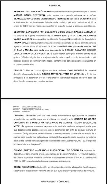 La decisión establece además una