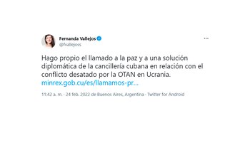 tuits de políticos sobre la invasión de Rusia a Ucrania
