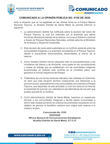 La Alcaldía de Santa Marta