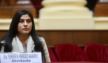 Yenifer Paredes durante un sesión