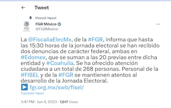 La FGR informó de los