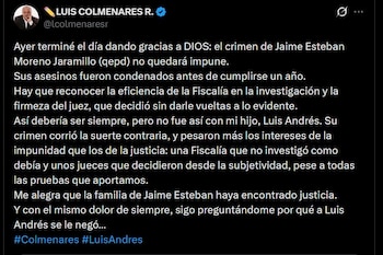 Luis Colmenares cuestionó la labor de los fiscales y jueces que emitieron fallos basados en la subjetividad durante el proceso judicial de su hijo - crédito @lcolmenaresr / X