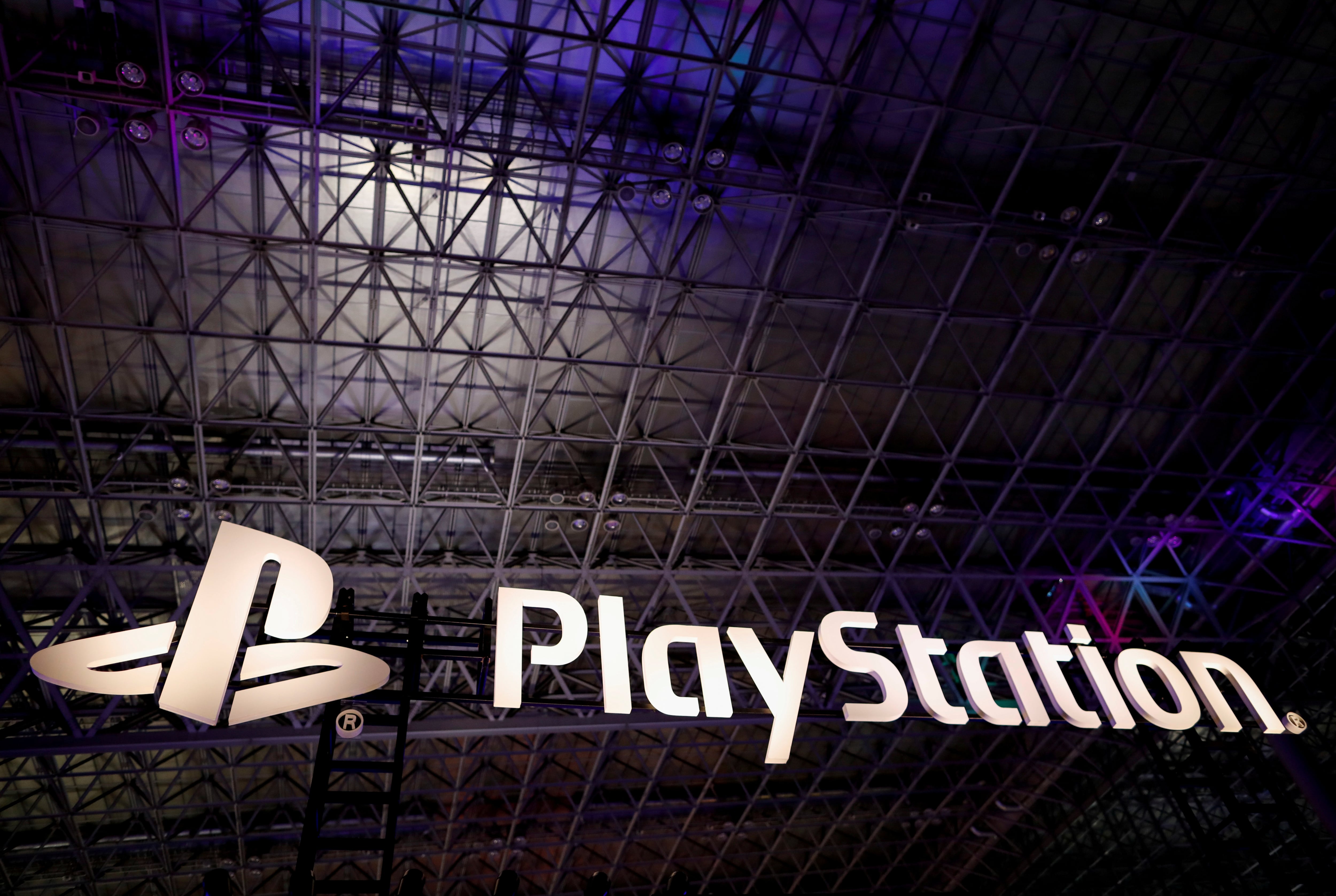 FILE PHOTO: The logo of Sony PlayStation is displayed in Chiba, east of Tokyo, Japan, September 12, 2019. REUTERS/Issei Kato/File Photo