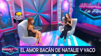 Natalie Vértiz, durante una entrevista
