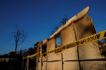 Las llamas del Eaton fire