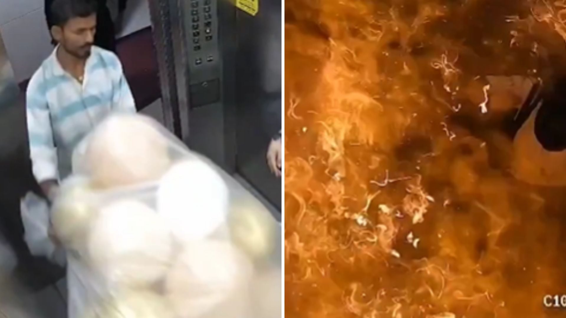 Horror en India: una explosión de globos de hidrógeno dentro de un ascensor de un edificio dejó al menos dos heridos