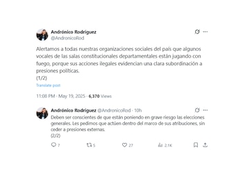 Los mensajes de Andrónico Rodríguez